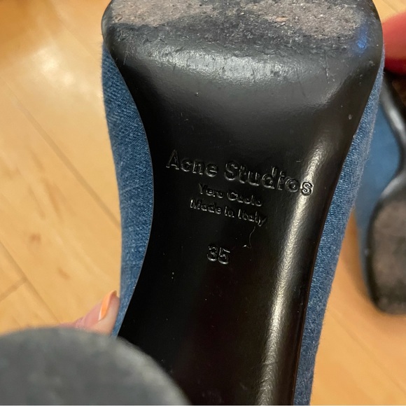 Acne Studios Denim Block Heels size 35 - Picture 4 of 6